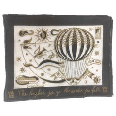 Retro Georges Briard Cocktail Napkins "The Higher You Go, The Harder You Fall"