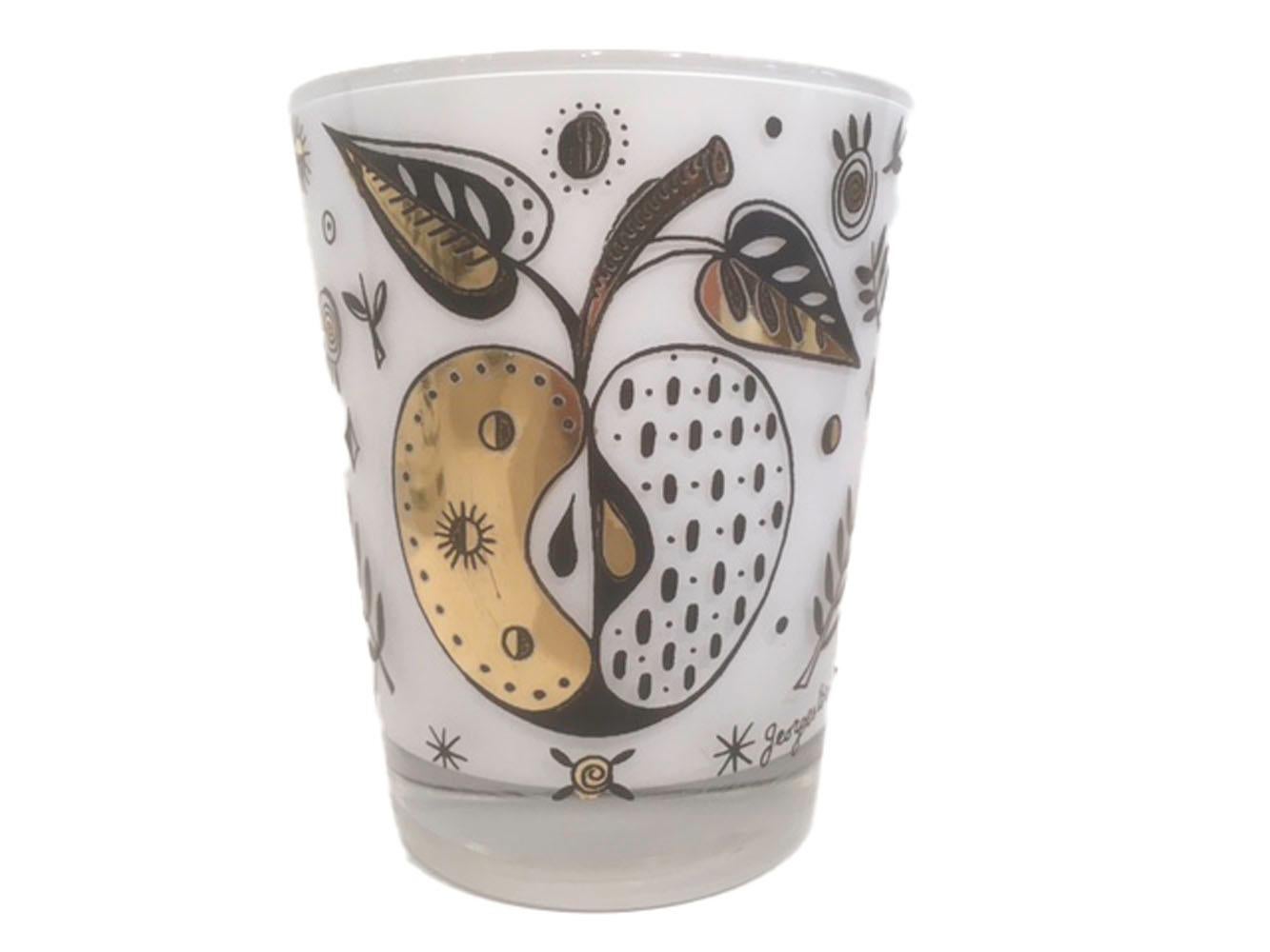 Vaso Old Fashioned Doble Fruta Prohibida Vintage Georges Briard en Bueno estado para la venta en Nantucket, MA