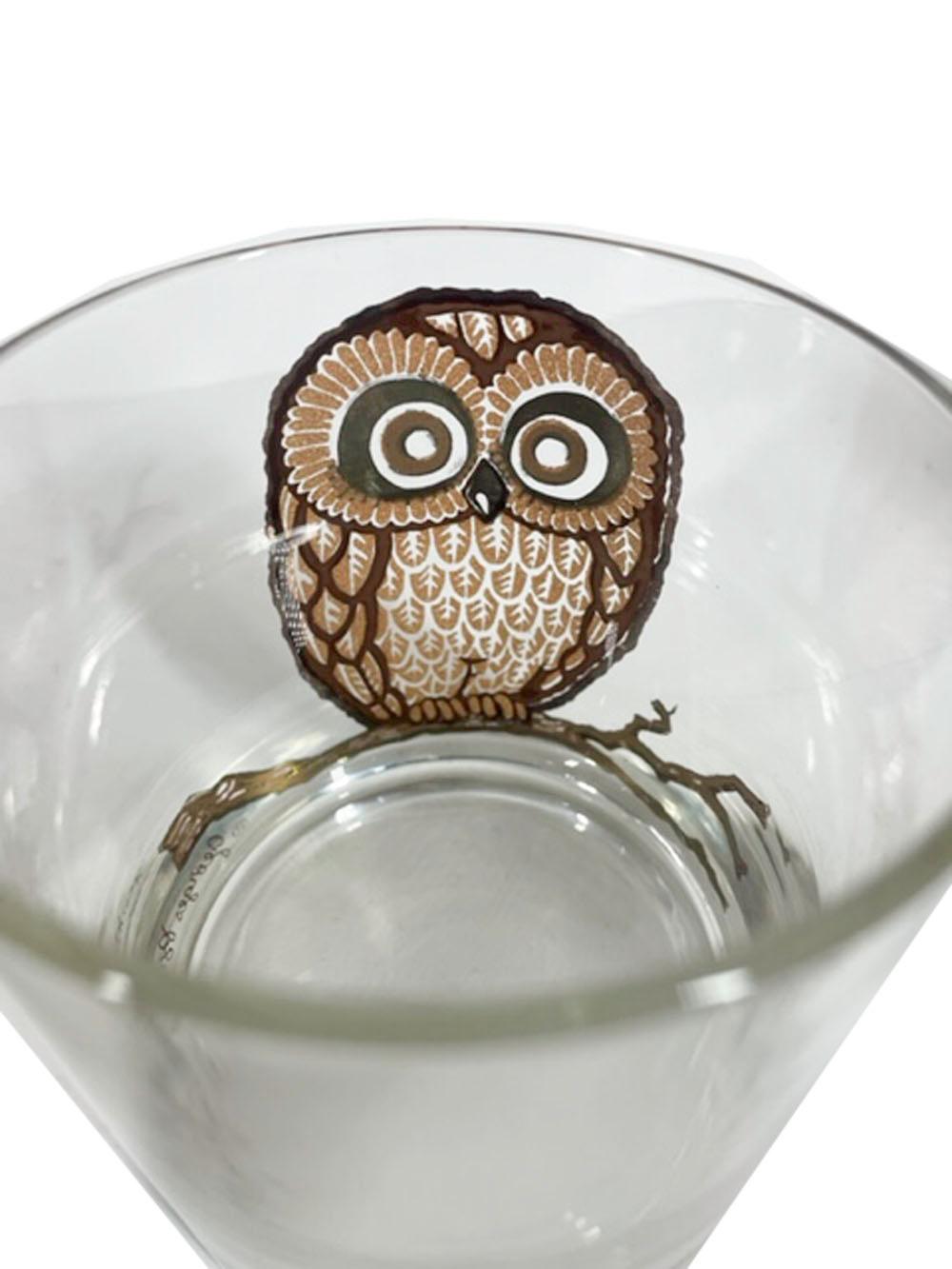 American Vintage Georges Briard Owl Rocks Glasses, Hard to Find