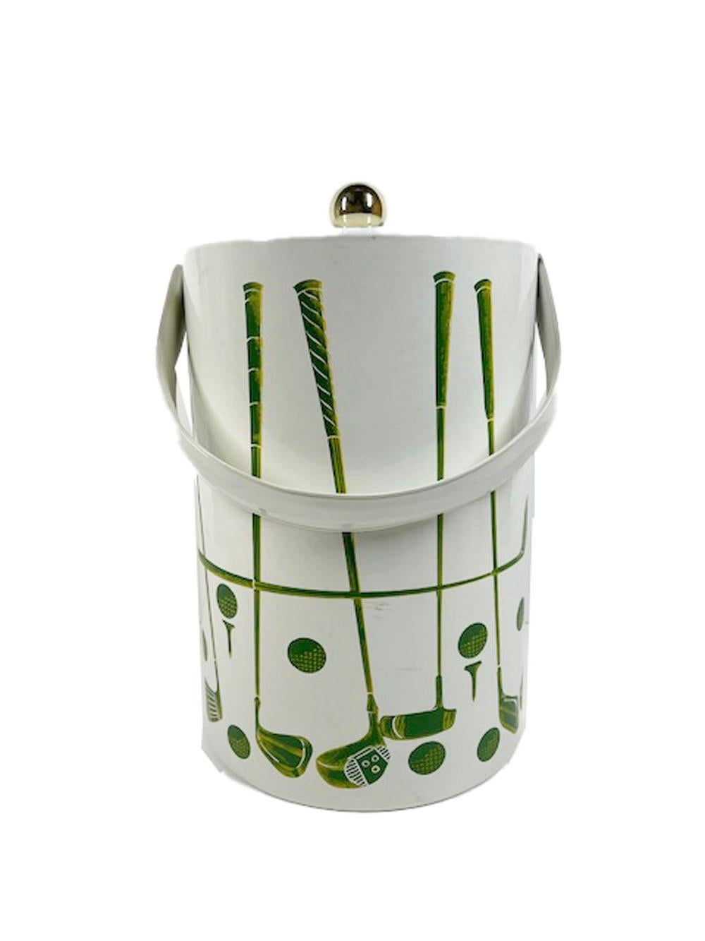 Vintage Georges Briard Vinyl Golf Theme Ice Bucket 3