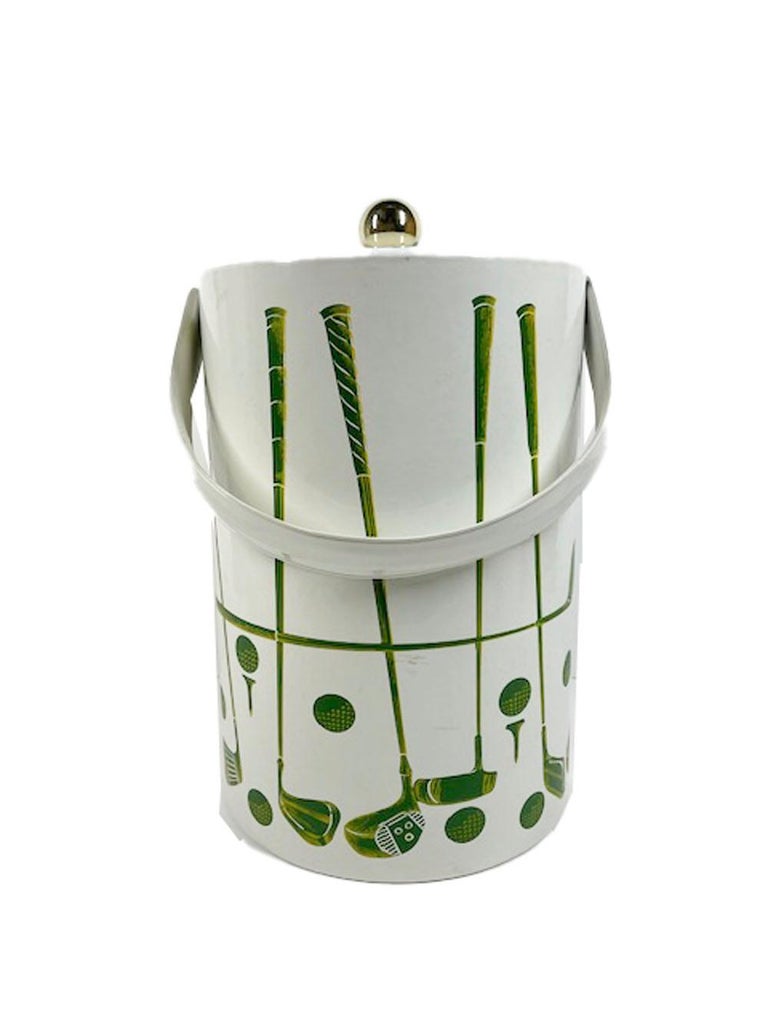 Vintage Briard Vinyl Golf Theme Ice Bucket For Sale at 1stDibs