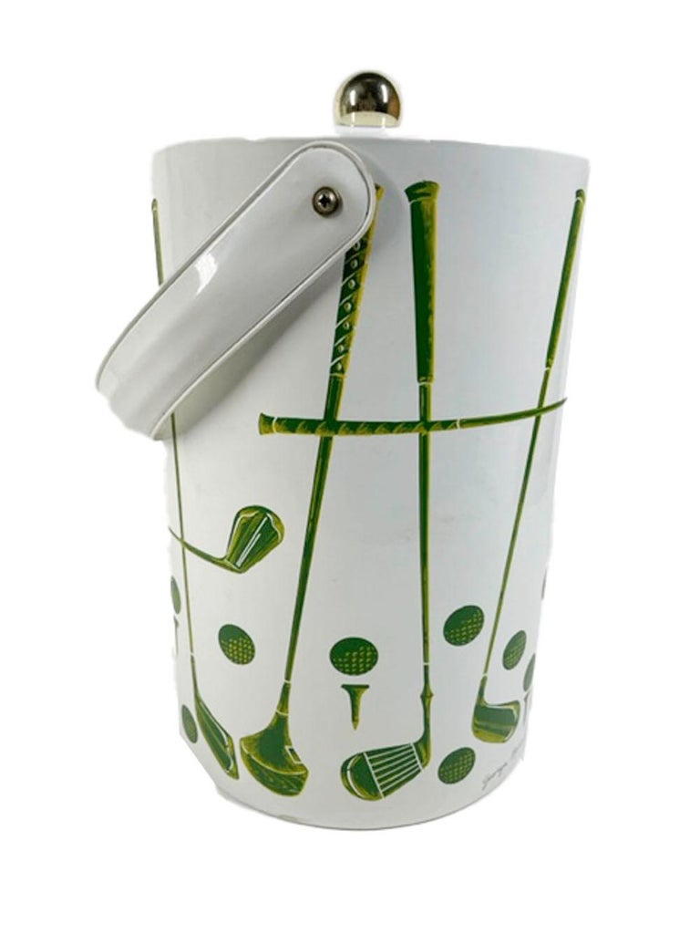 Vintage Briard Vinyl Golf Theme Ice Bucket For Sale at 1stDibs
