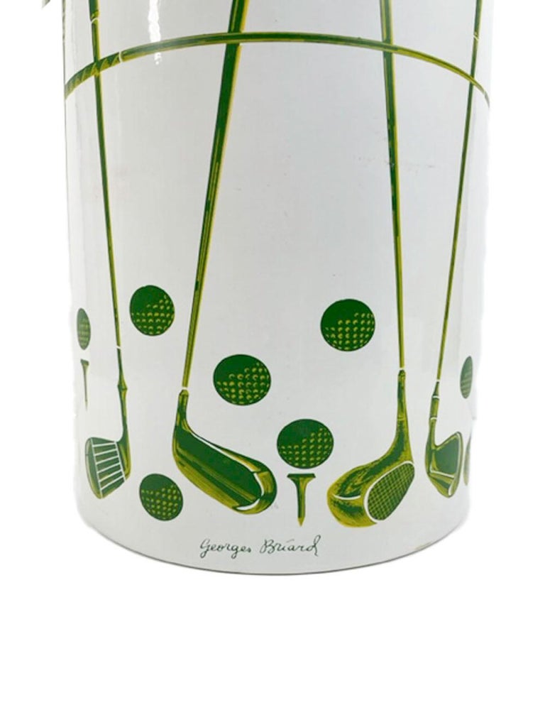 Vintage Briard Vinyl Golf Theme Ice Bucket For Sale at 1stDibs