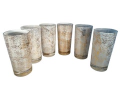 Vintage Georges Briard, Vasos Highball Blancos "Es más tarde de lo que piensa