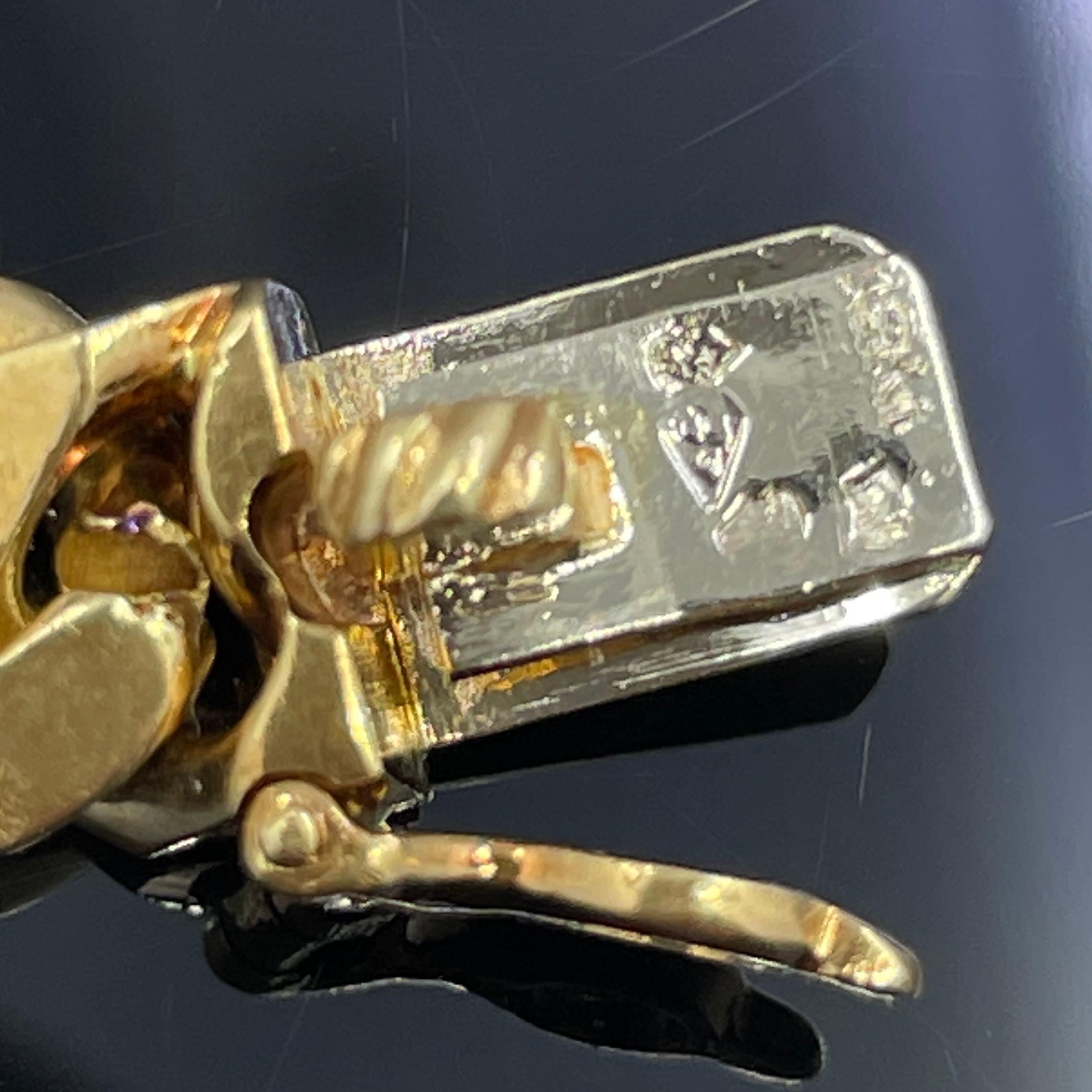 Vintage Georges L'Enfant for Cartier Paris 18k Rose Gold Curb Link ID Bracelet For Sale 8