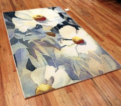 Vintage Georgia O’keeffe Art Rug from Scandinavia. Size: 5 ft 2 in x 7 ft 7 in