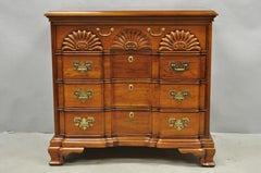 Vintage Georgian Cherry 3 Drawer Block Front Bachelor Chest Dresser by Harden