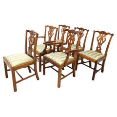 GEORGIAN FURNISHINGS Solid Mahogany Chippendale Dining Chairs - Set of 6