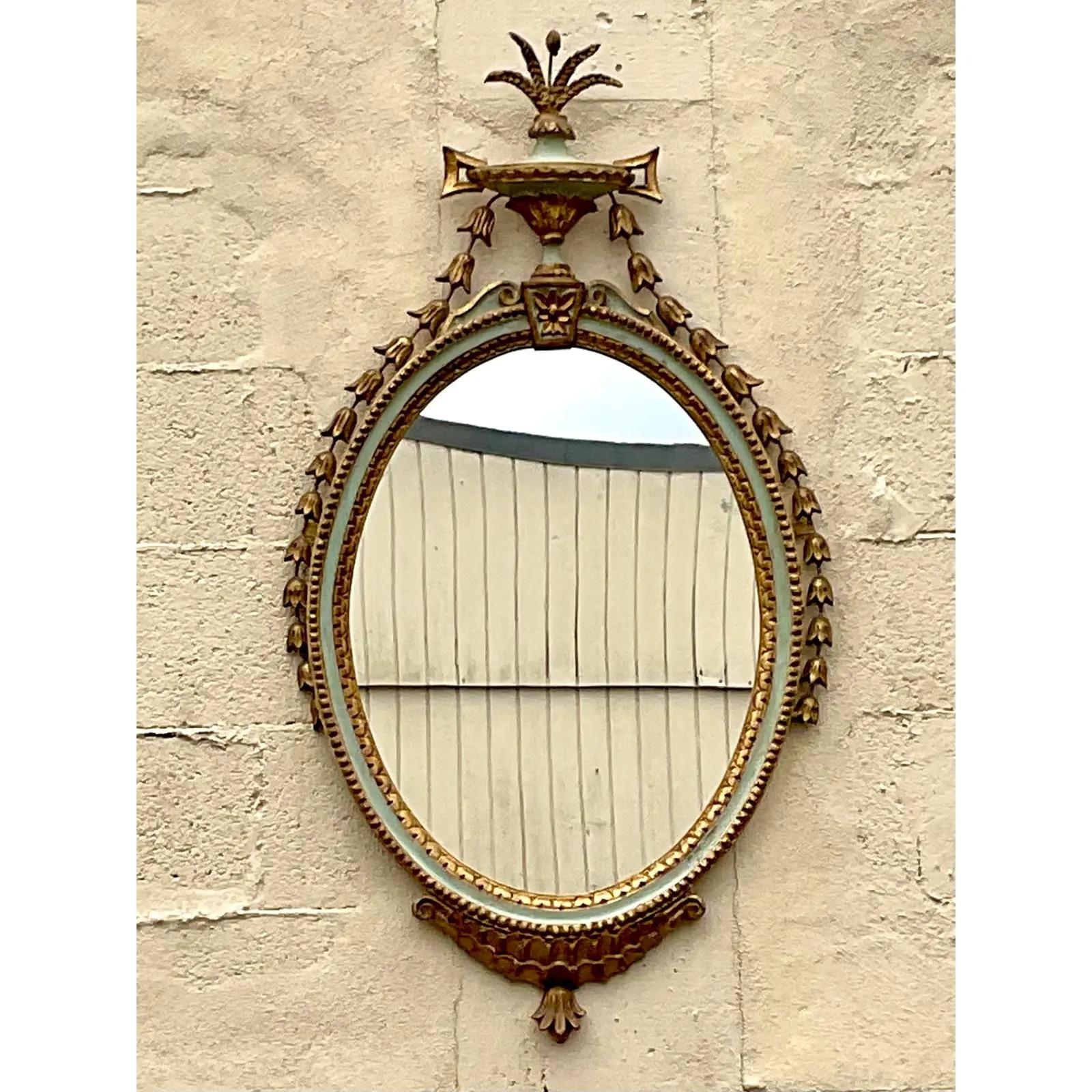 Vintage Georgian Gilt Mirror In Good Condition In west palm beach, FL