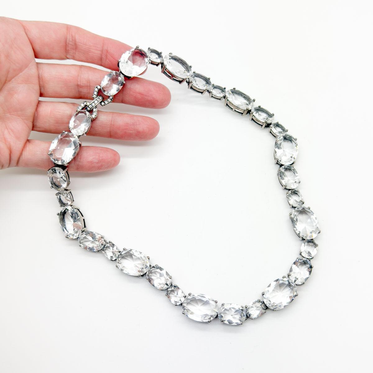 Collana Rivière d'ispirazione georgiana vintage anni '80 in vendita 3