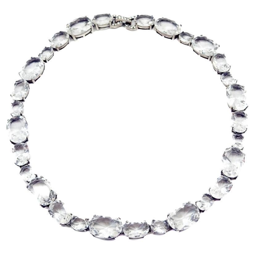 Vintage Georgian Inspired Rivière Necklace 1980s