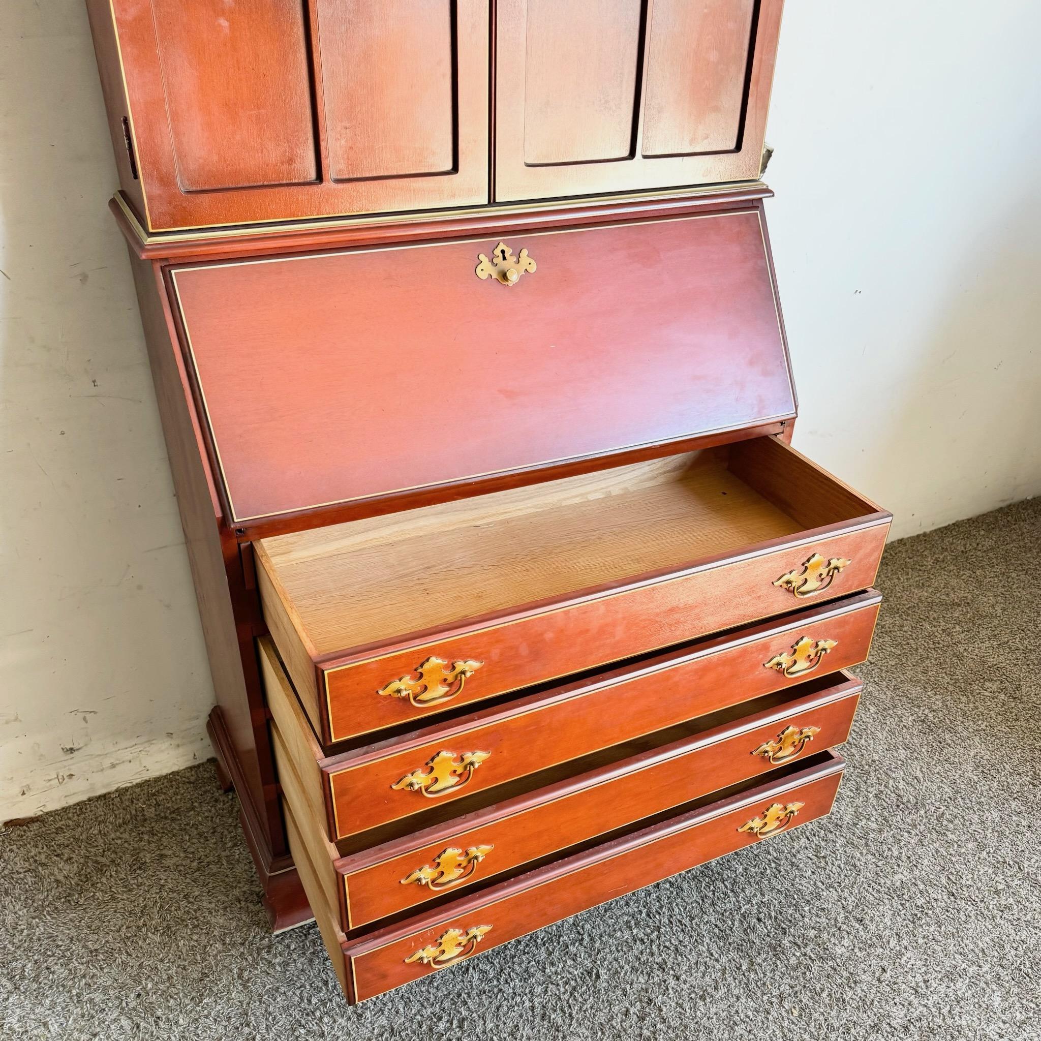 Vintage Georgian Red Sekretär Schreibtisch (Ende des 20. Jahrhunderts) im Angebot