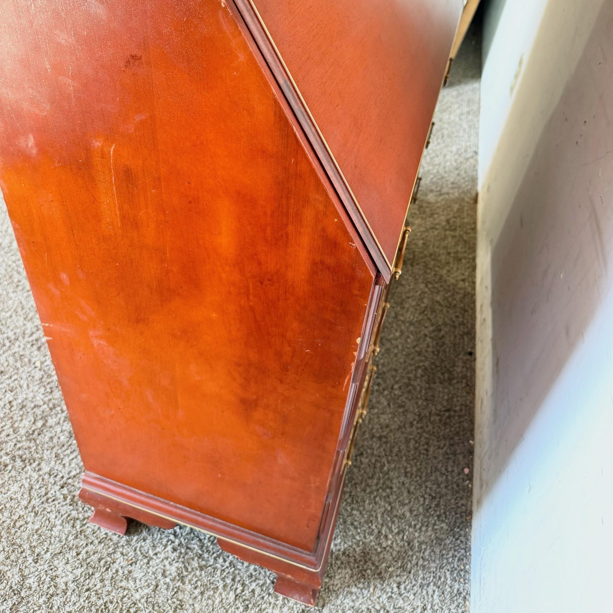 Vintage Georgian Red Sekretär Schreibtisch im Angebot 2