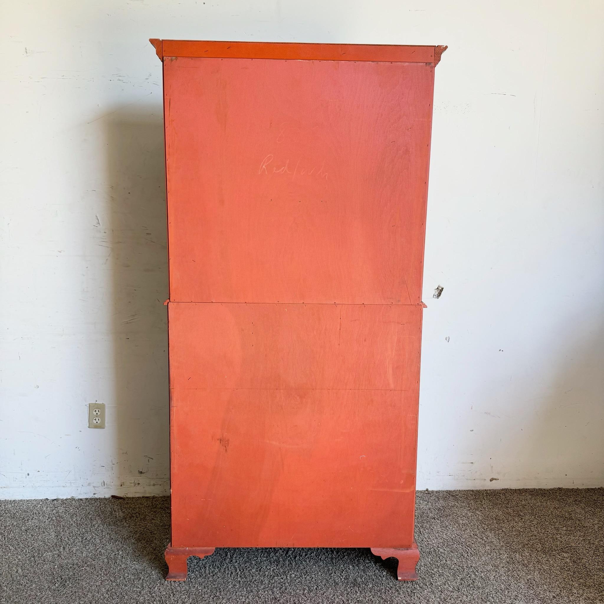 Vintage Georgian Red Sekretär Schreibtisch im Angebot 3