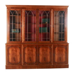 Vintage Georgian-Style Eight-Door Bookcase