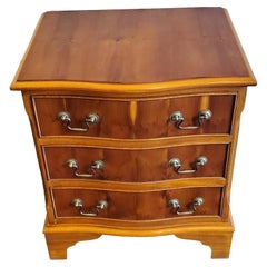 Used Georgian Style Yew Wood Bedside Chest