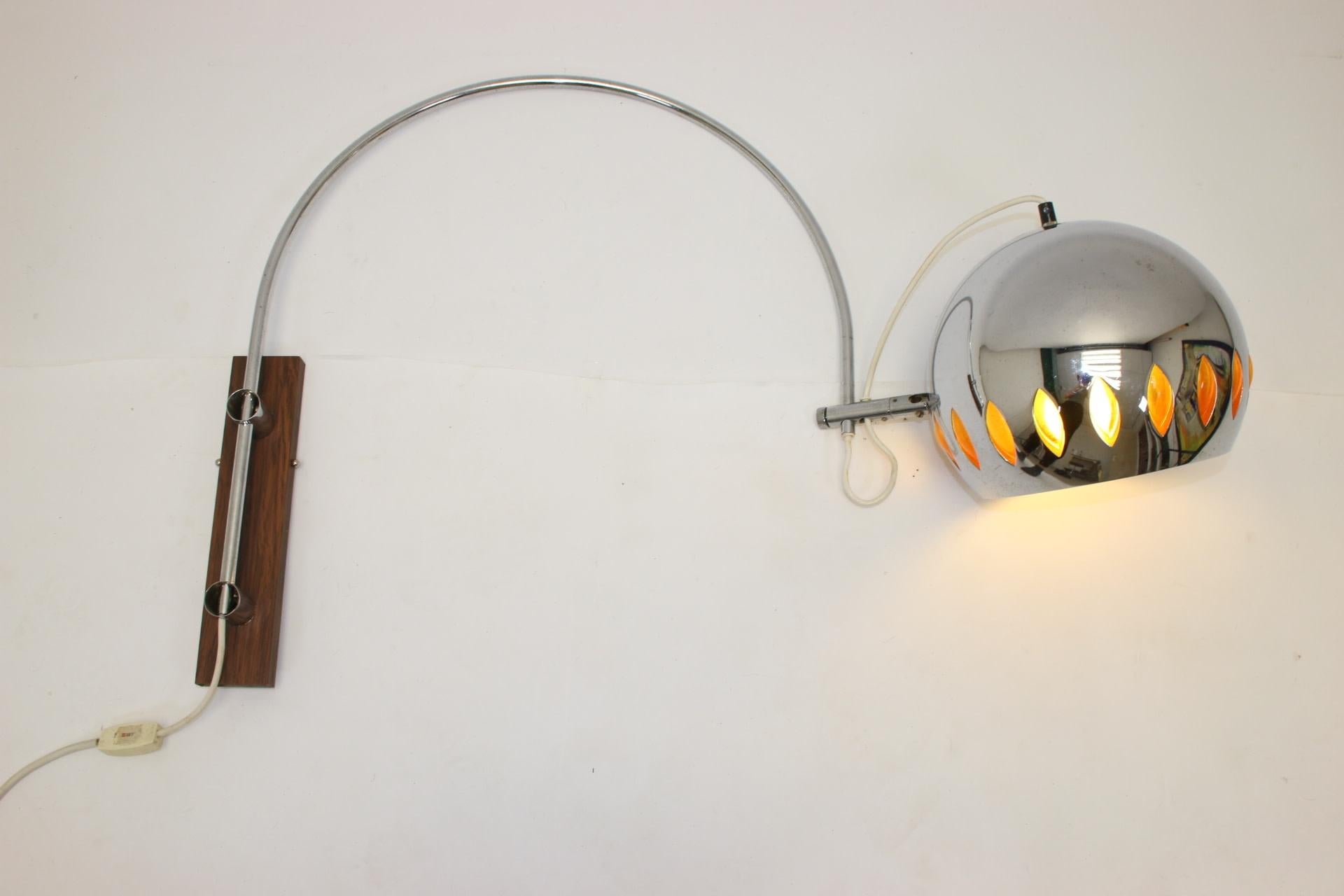 Vintage Gepo Amsterdam Chrome Wall Sconce Lamp, 1960s 4