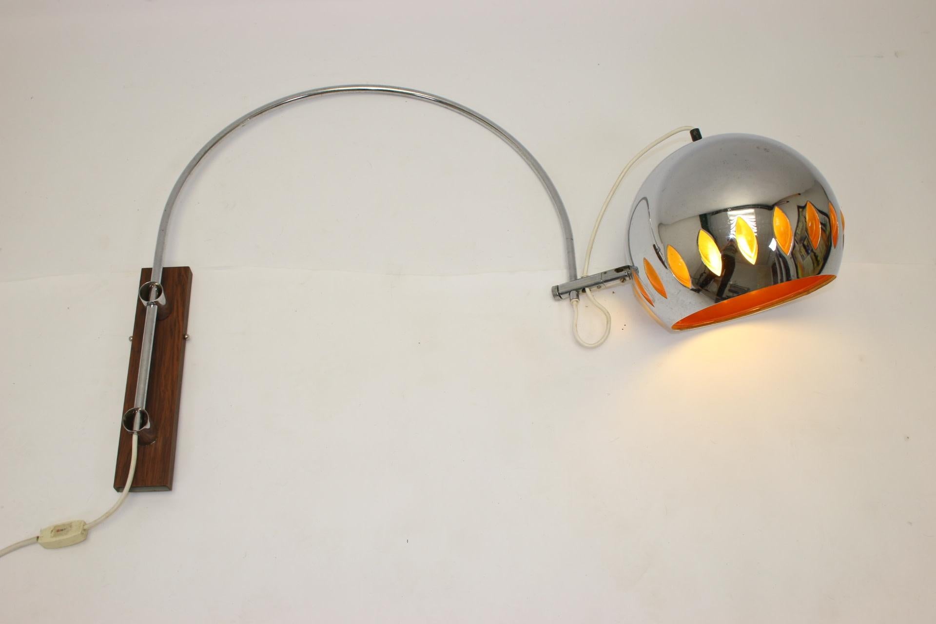 Vintage Gepo Amsterdam Chrome Wall Sconce Lamp, 1960s 5