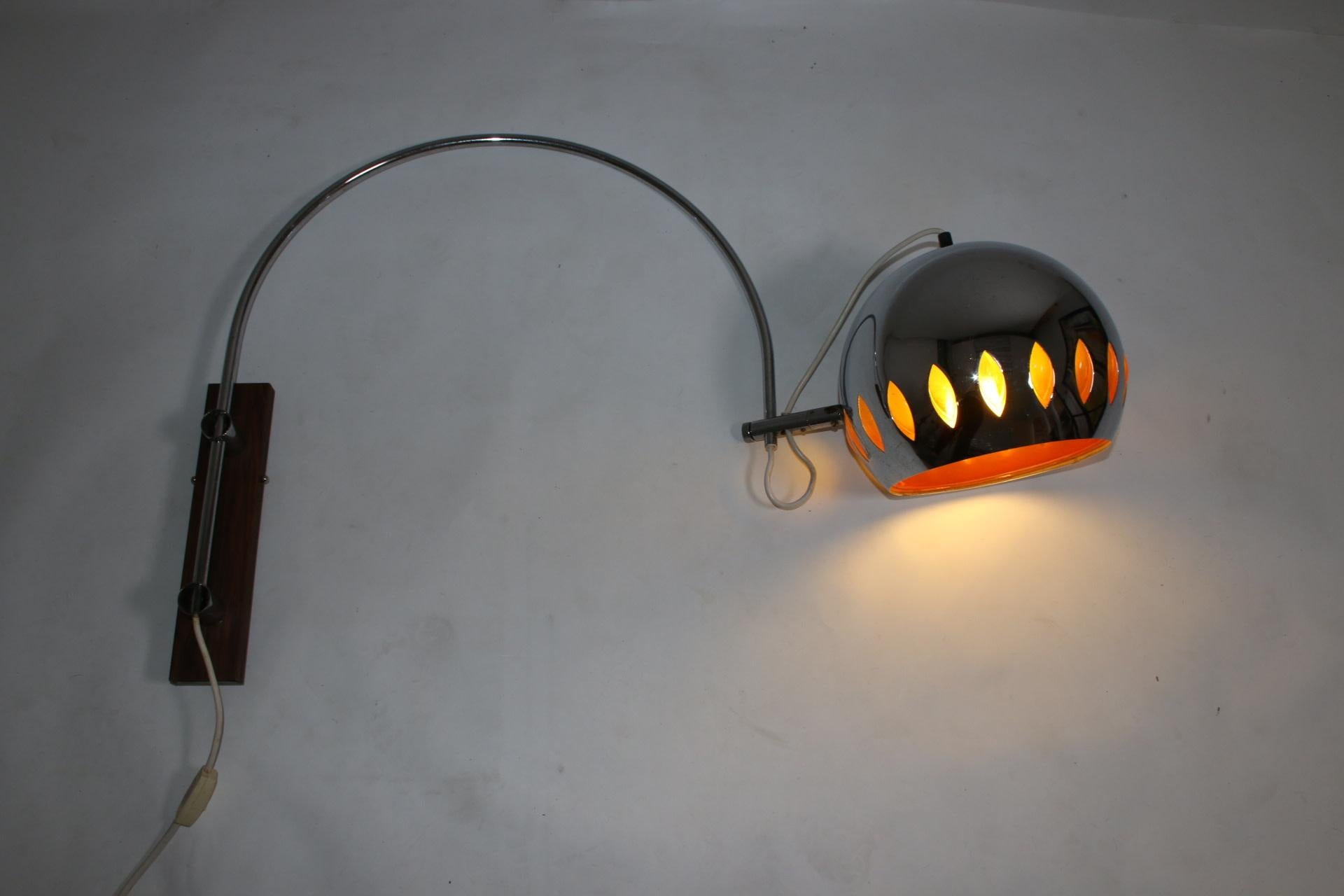 Vintage Gepo Amsterdam Chrome Wall Sconce Lamp, 1960s 6