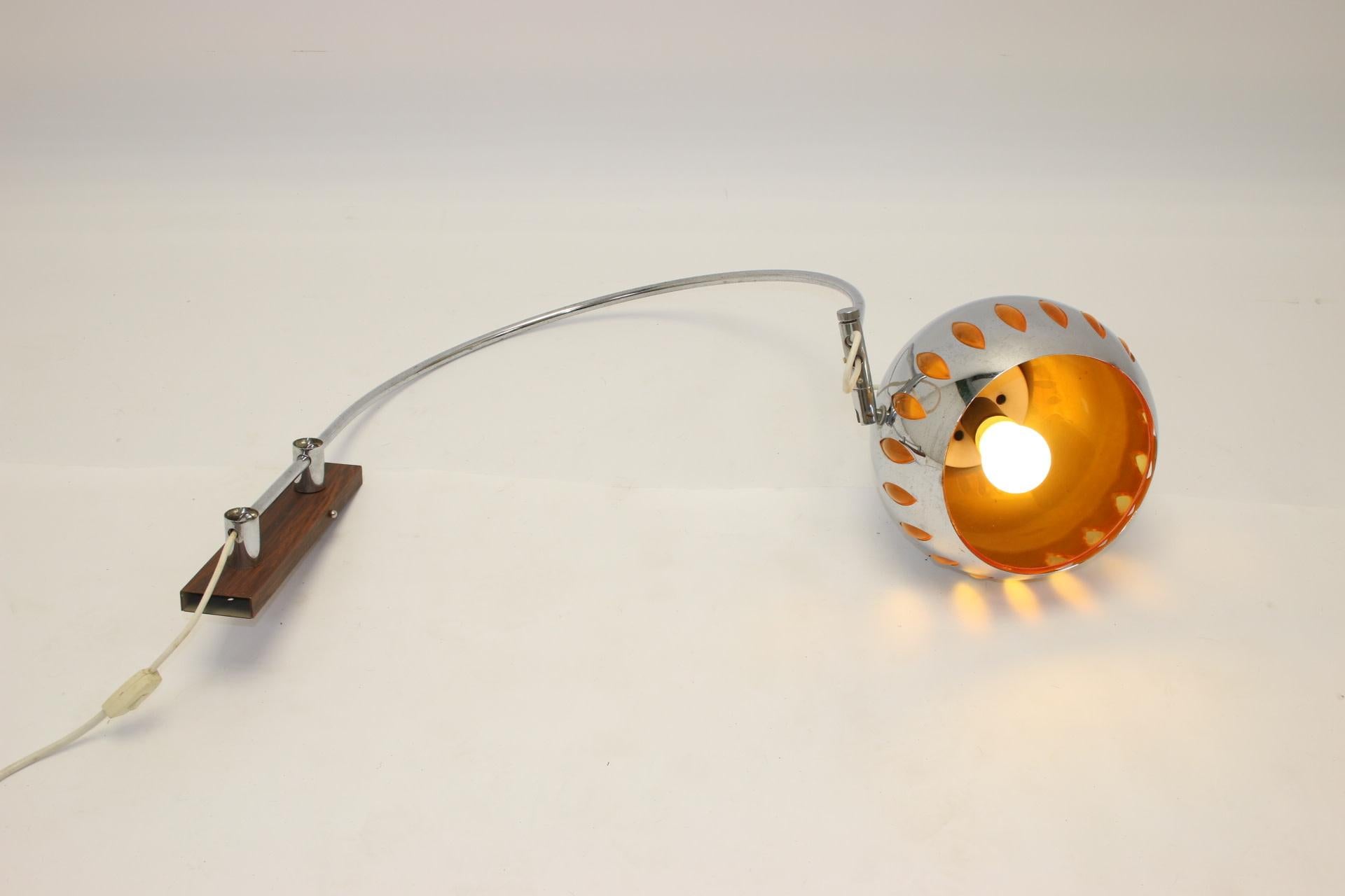 Vintage Gepo Amsterdam Chrome Wall Sconce Lamp, 1960s 9