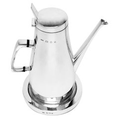 Retro Gerald Benney Sterling Silver Coffee Pot on Stand, 1965