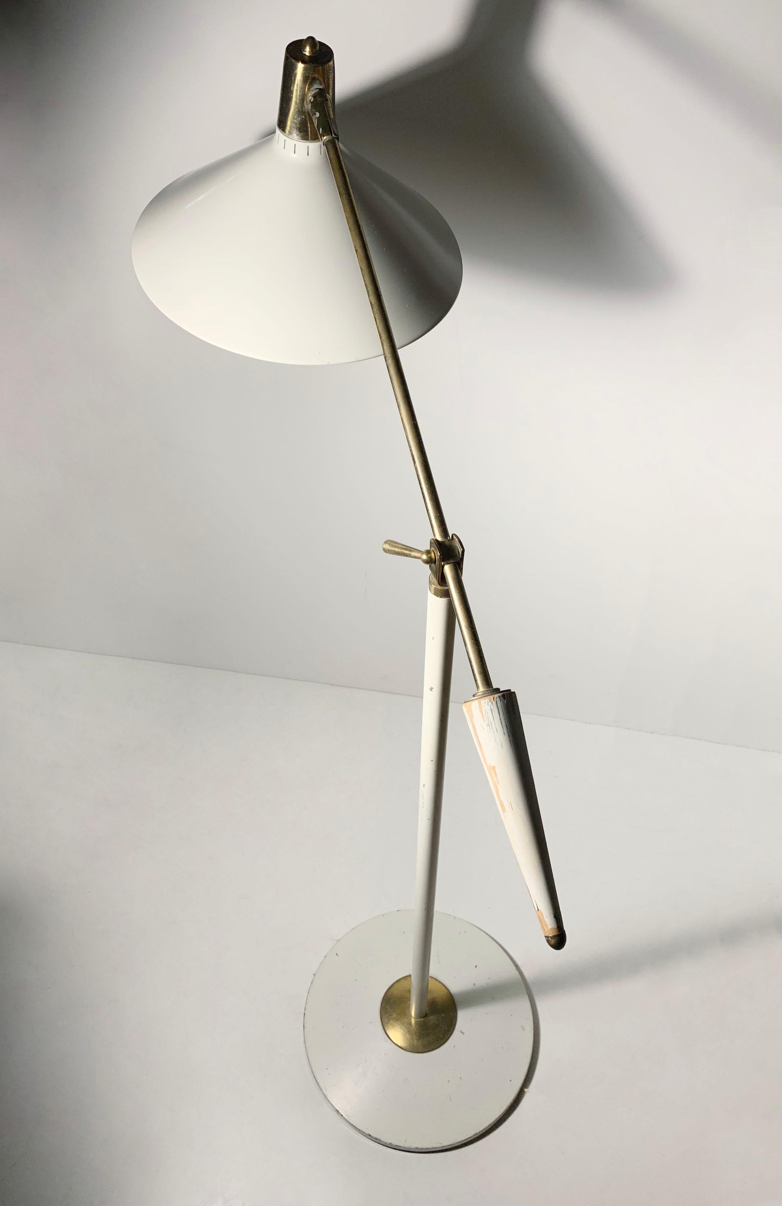 Mid-Century Modern Lampadaire vintage Gerald Thurston pour Lightolier en vente