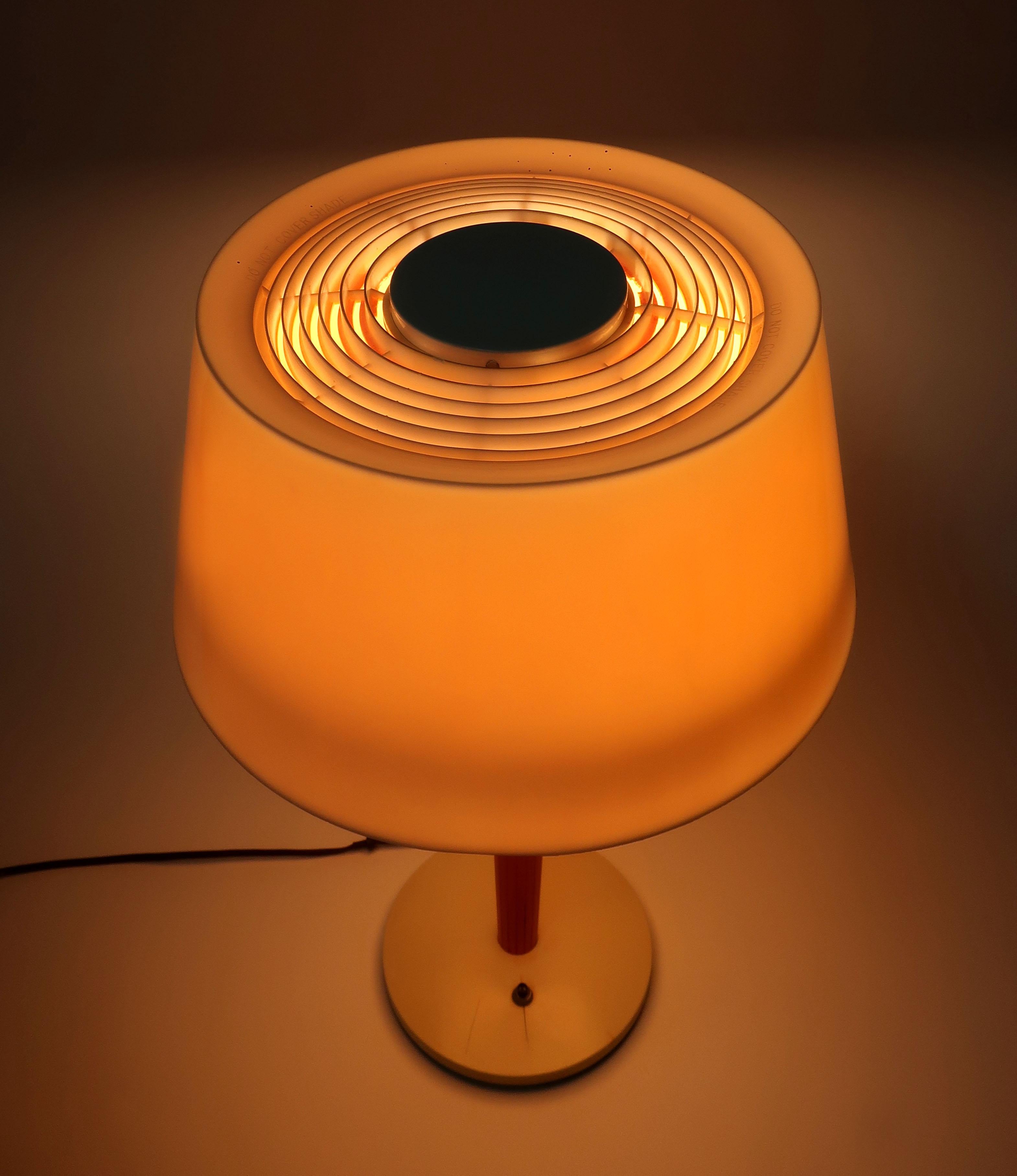 Vintage Gerald Thurston for Lightolier Orange Table Lamp 1