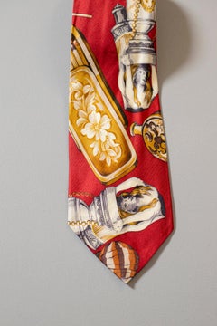 Vintage Gerani 100% silk tie with particular designs