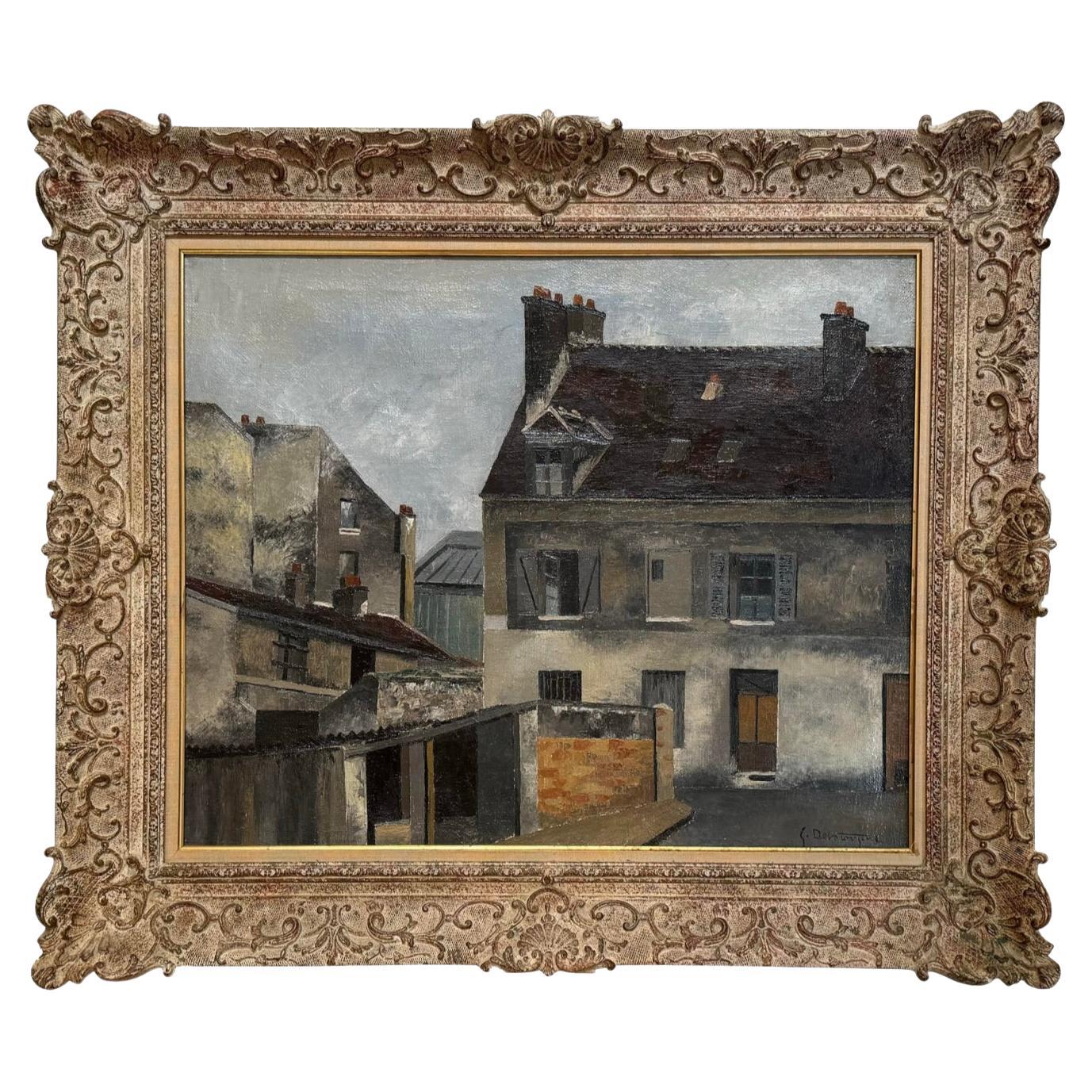 Vintage Germain Delatousche French Landscape Oil Painting