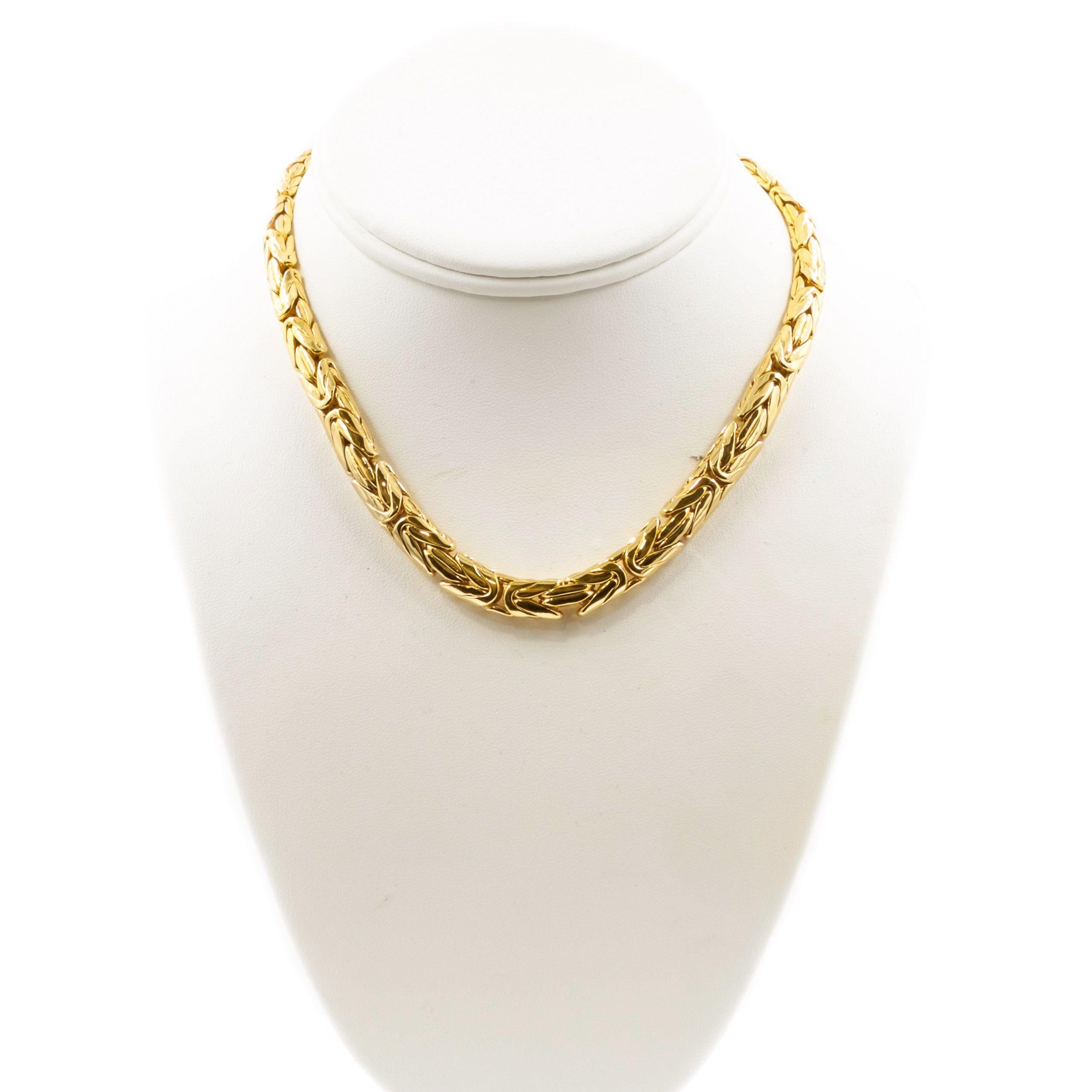 byzantine necklace gold 18k