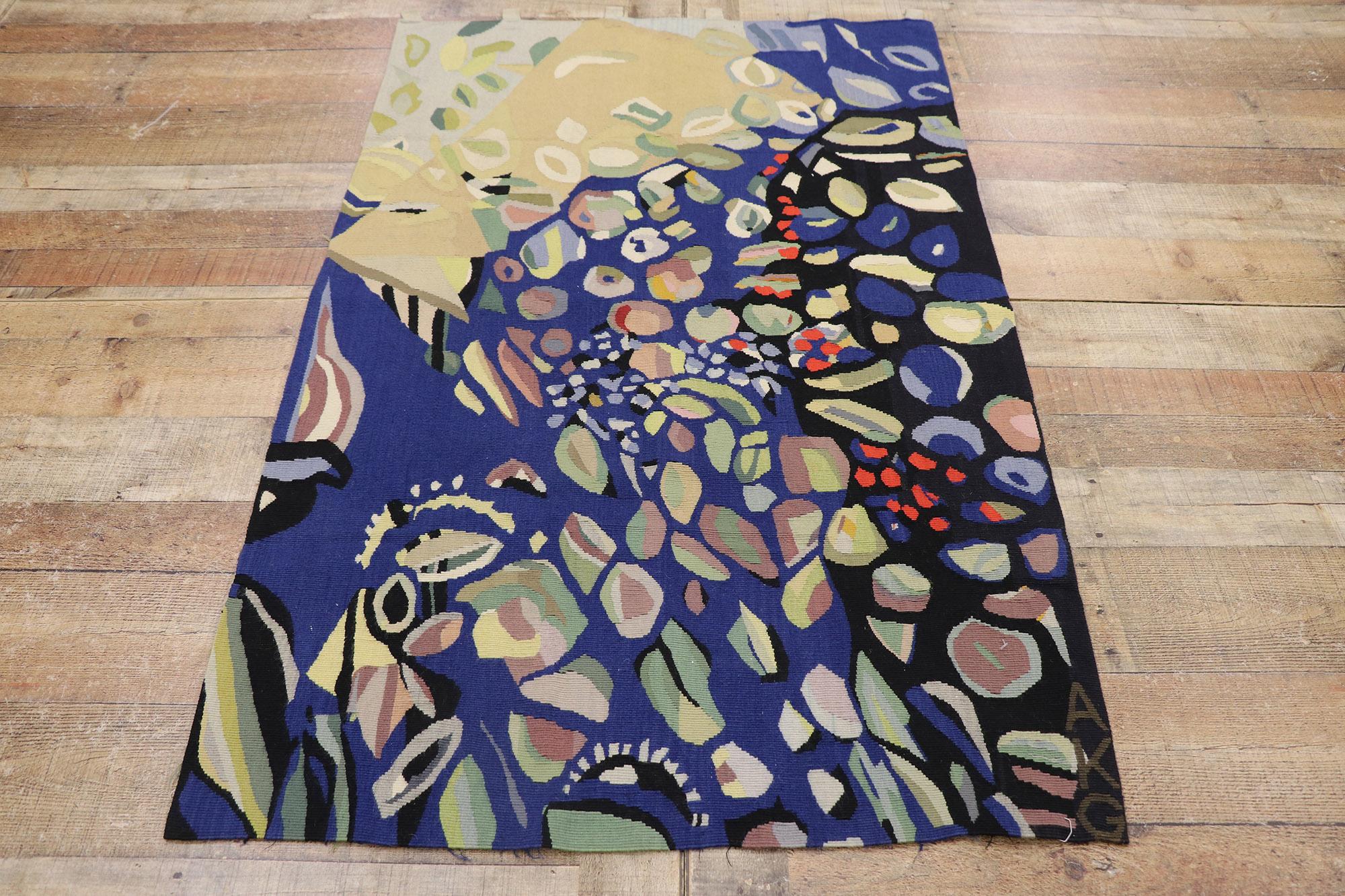 Vintage German Alice Koch-Gierlichs Tapestry with Abstract Expressionist Style For Sale 1
