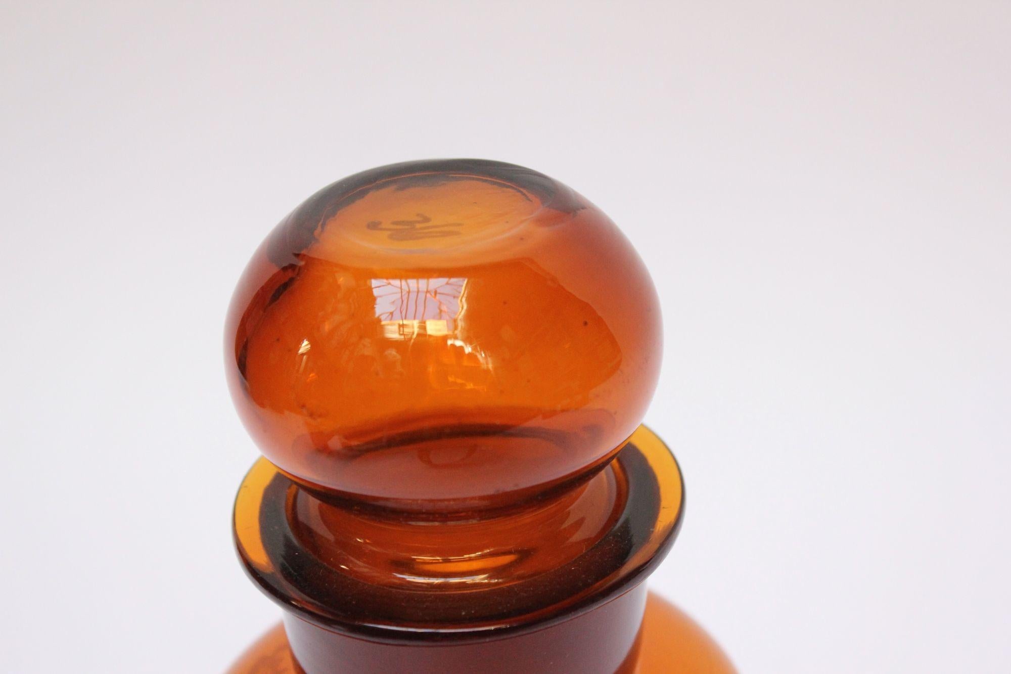 Apothekerflasche „Amylum Tritici“ aus deutschem Bernsteinglas im Angebot 6