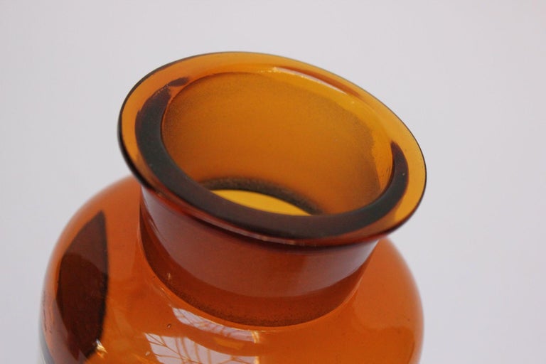 Vintage German Amber Glass "Amylum Tritici" Apothecary Bottle For Sale ...