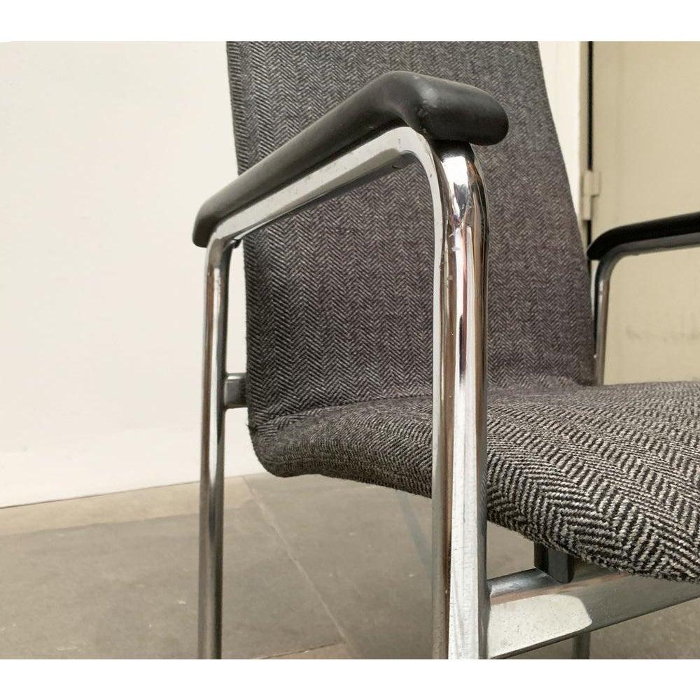 Metal Vintage German Armchair from Thonet For Sale