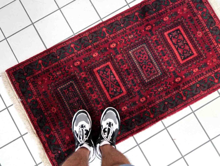 Vintage German Baluch Style Rug, 1960s, 1C939 For Sale at 1stDibs