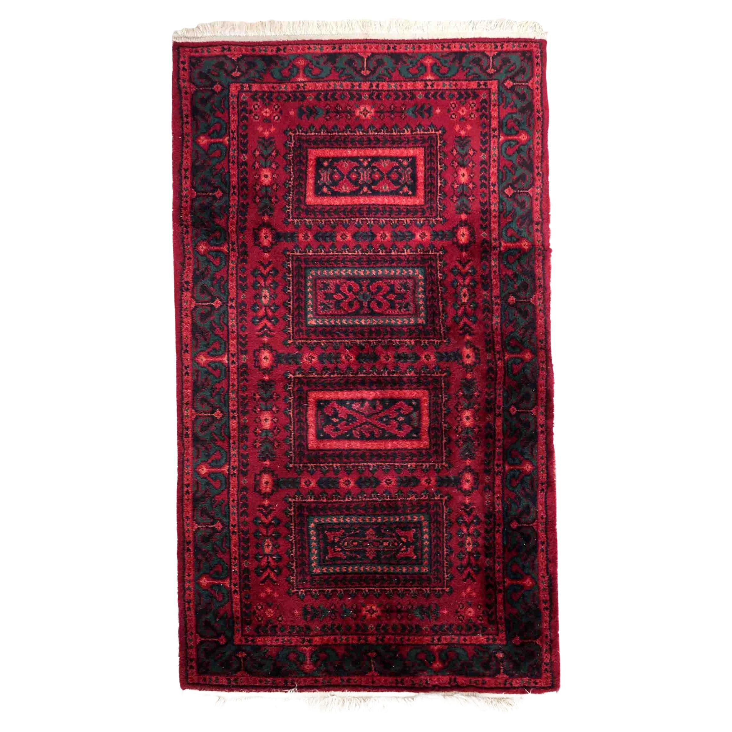 Vintage German Baluch Style Rug, 1960s, 1C939 For Sale