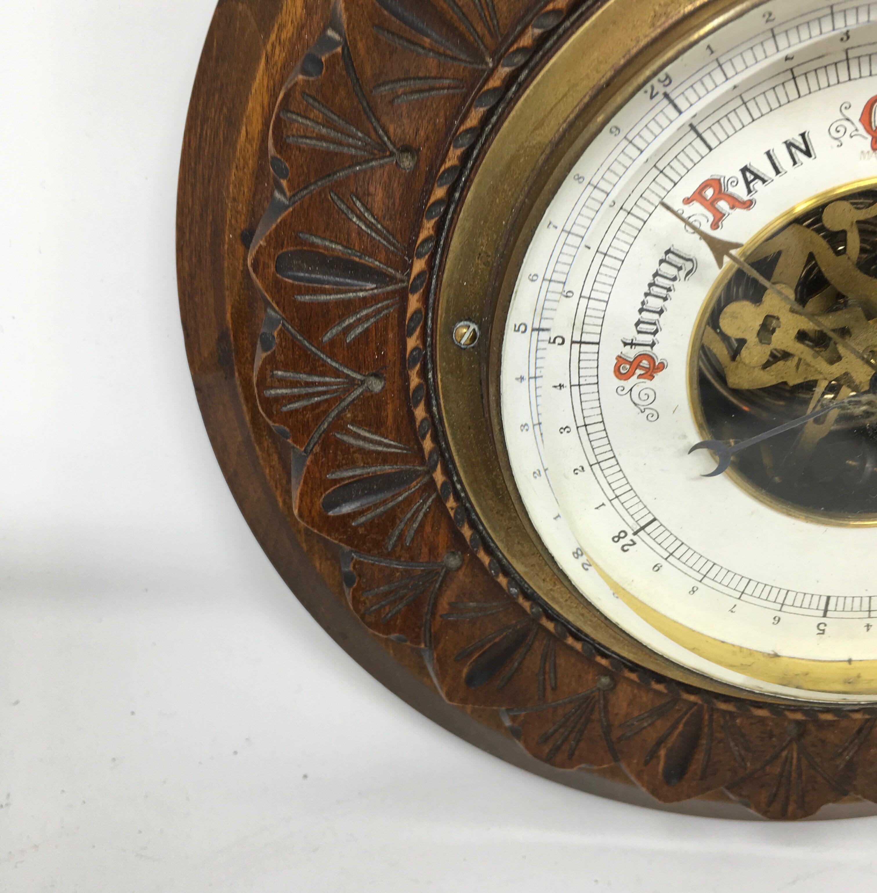Vintage German Barometer In Good Condition In Houston, TX