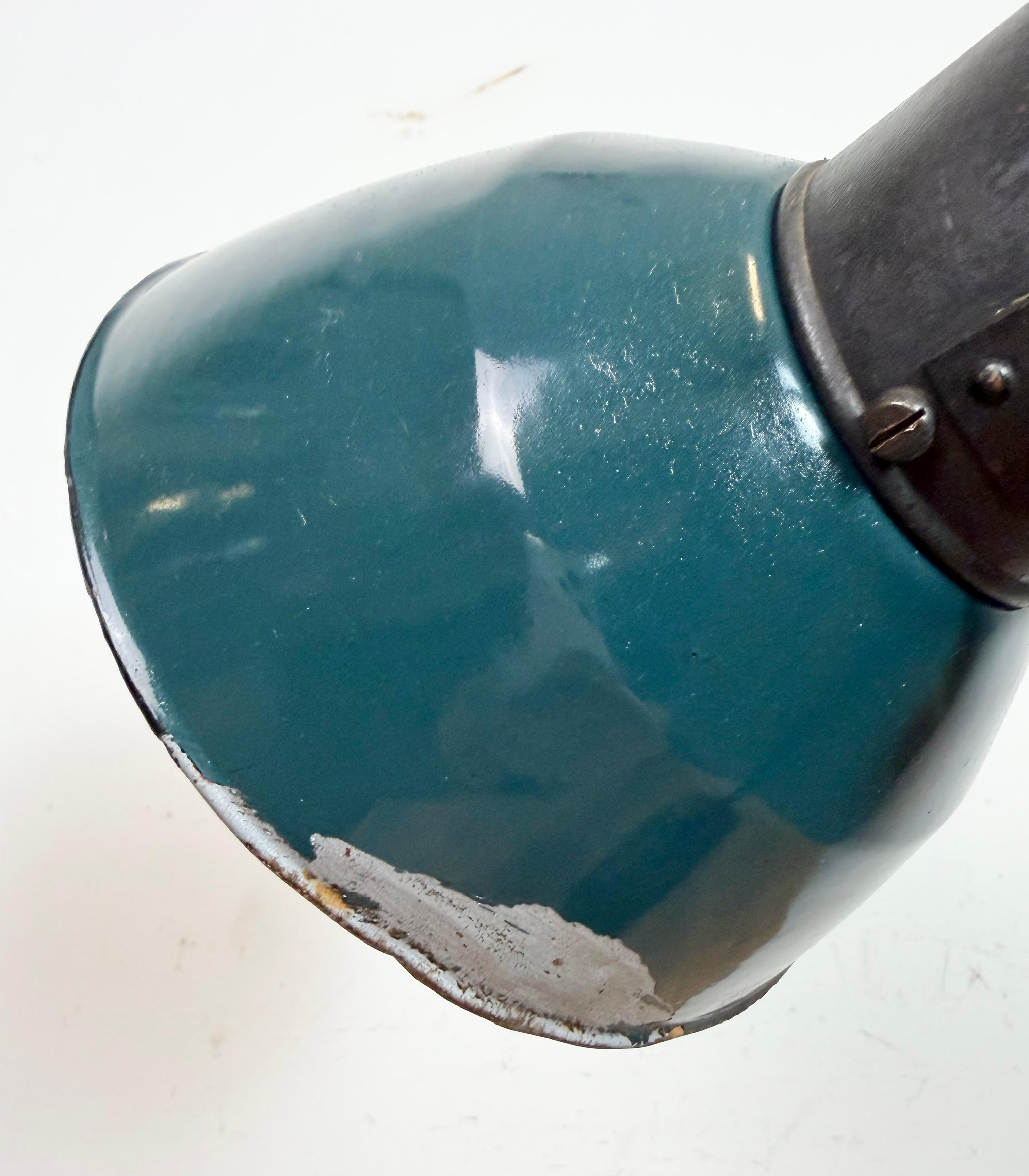 Lampe de table vintage allemande Bauhaus en émail au pétrole de Schaco, années 1930 en vente 9