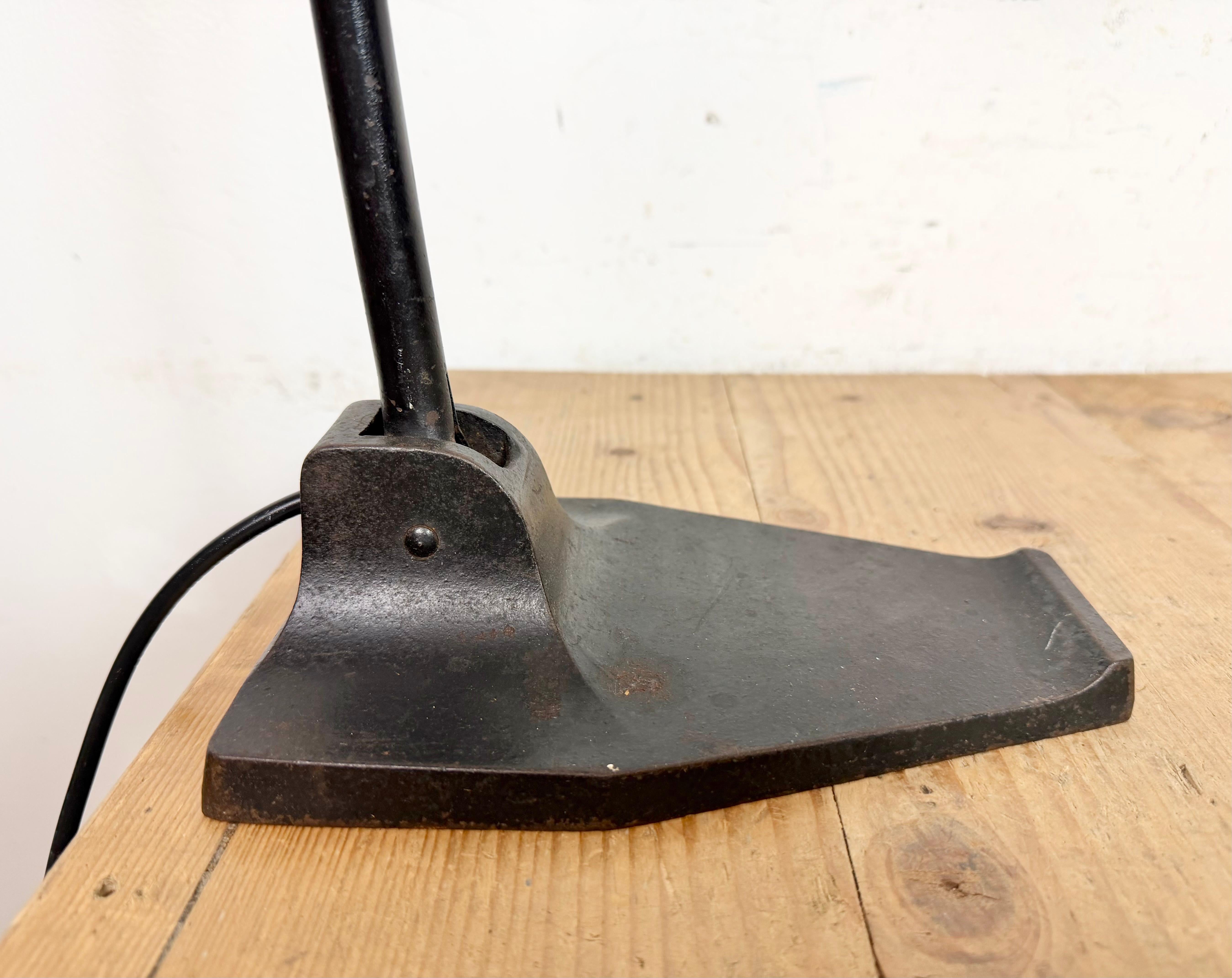 Lampe de table vintage allemande Bauhaus en émail au pétrole de Schaco, années 1930 en vente 2