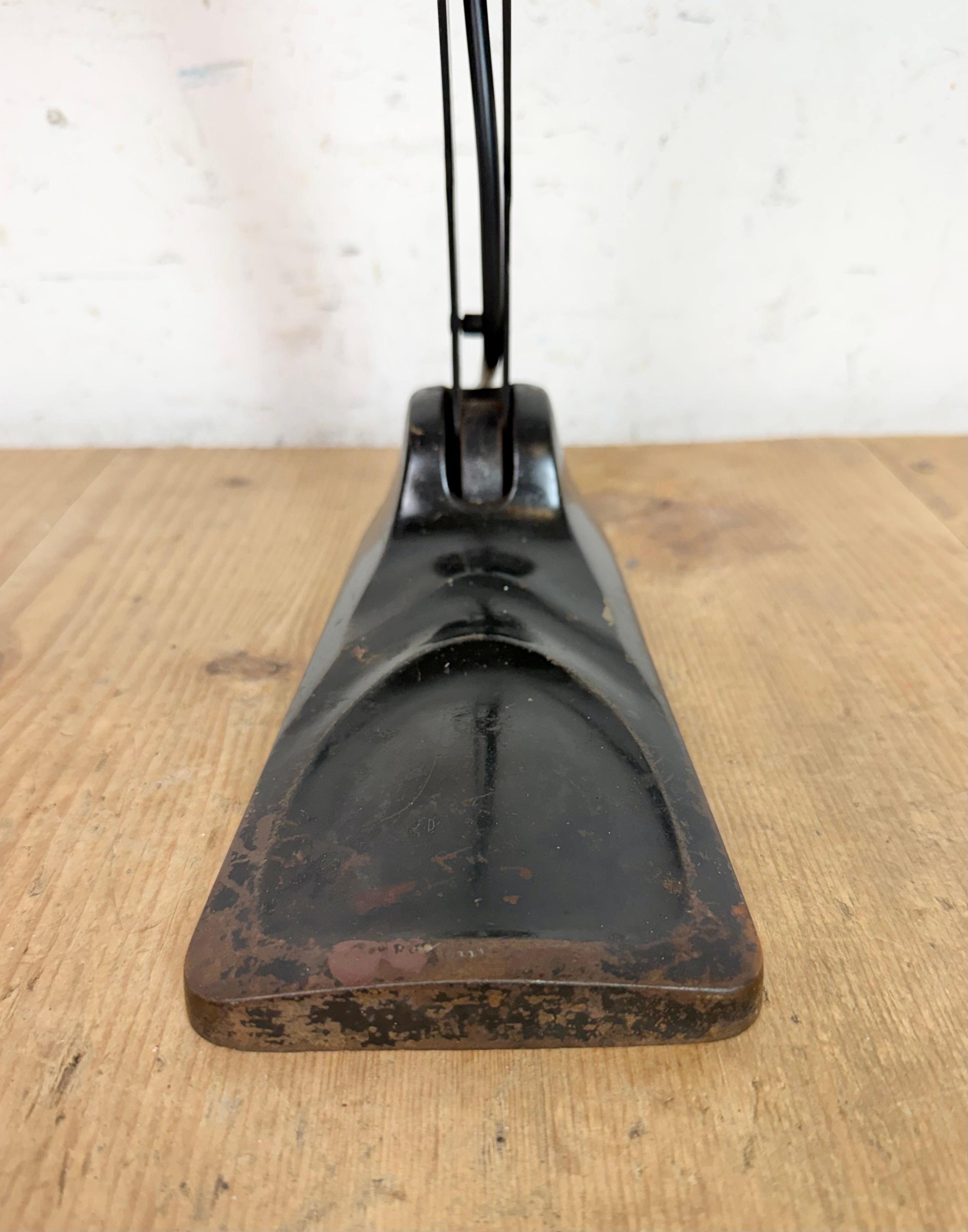 Vintage German Black Bank Lamp, 1930s en venta 4