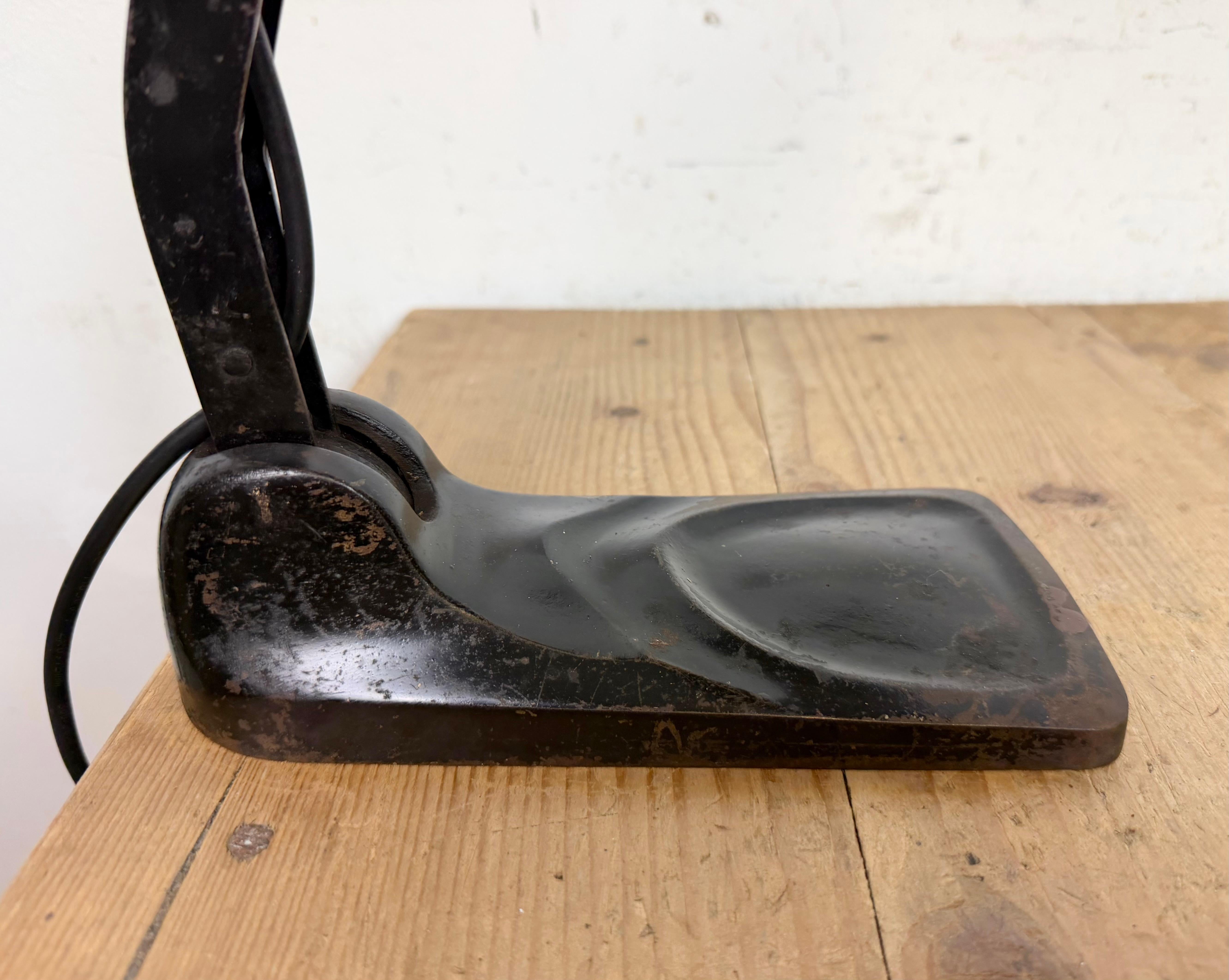 Vintage German Black Bank Lamp, 1930s en venta 1