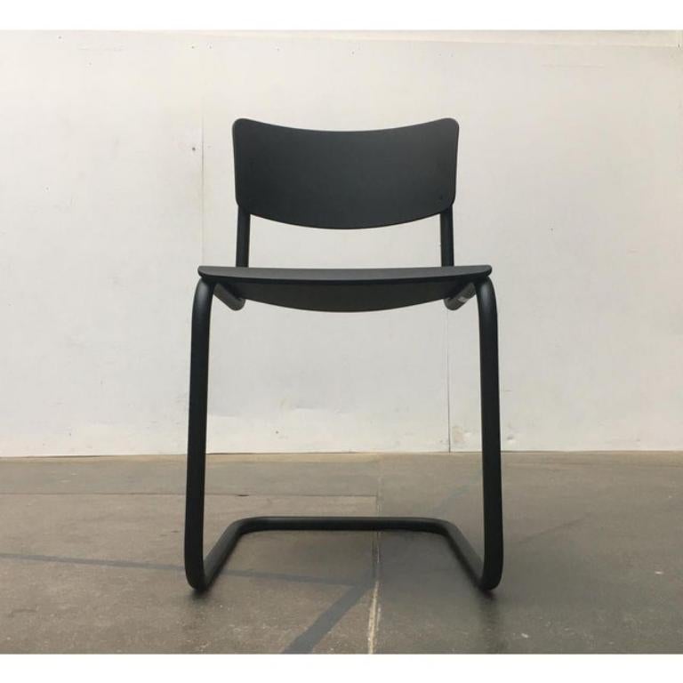 Silla Basculante Alemana Vintage S43 Negra de Mart Stam para Thonet en venta 4