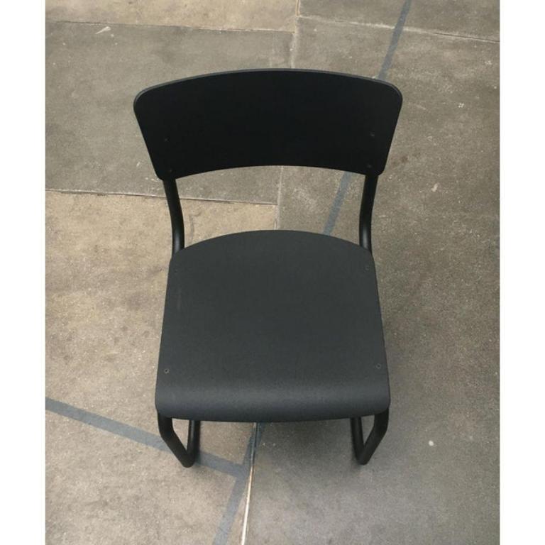 Silla Basculante Alemana Vintage S43 Negra de Mart Stam para Thonet en Excelente estado para la venta en Hamburg, DE