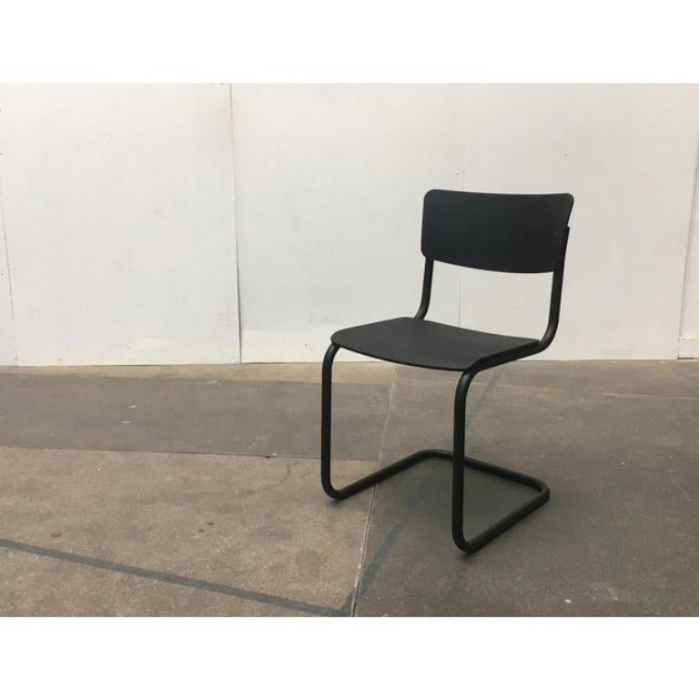 Silla Basculante Alemana Vintage S43 Negra de Mart Stam para Thonet en venta 2