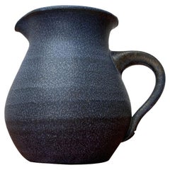 Vintage German Blue Ceramic Jug, 1970s