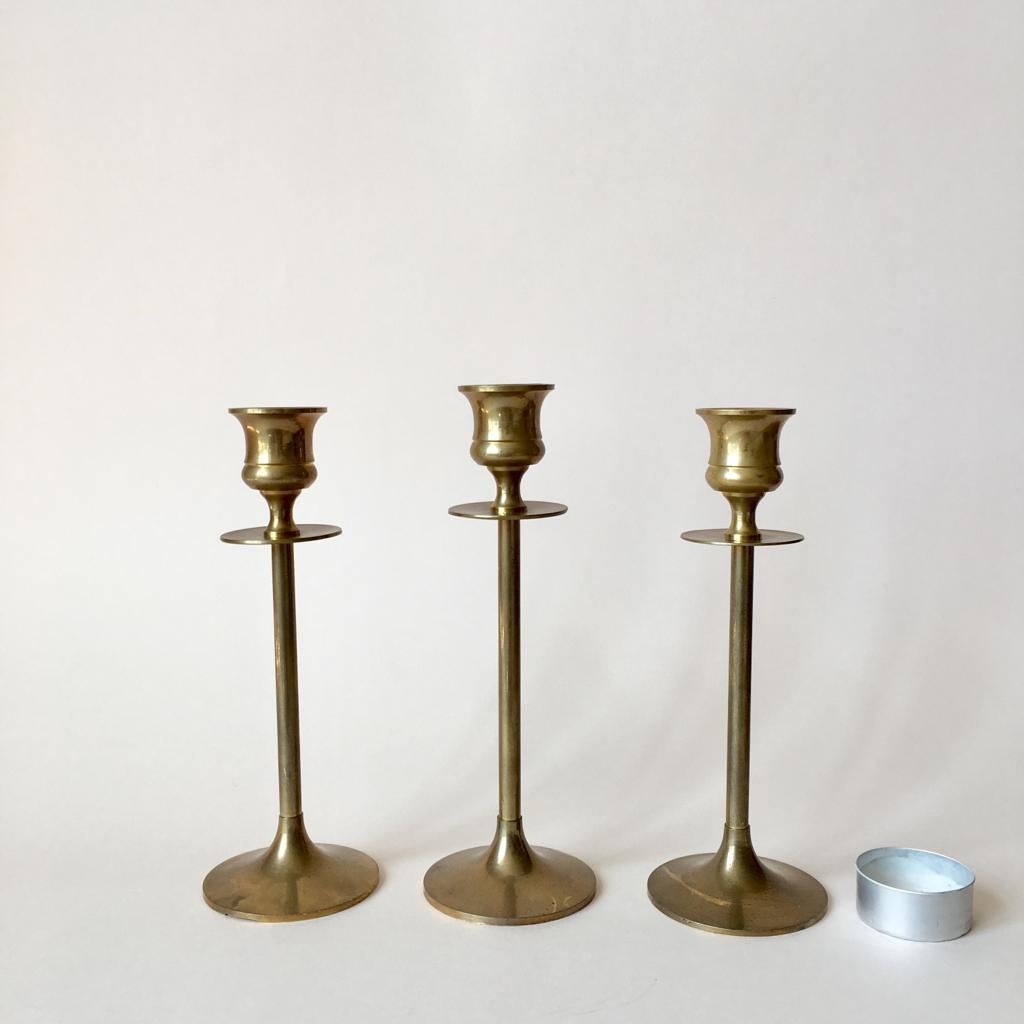 vintage metal candle holders