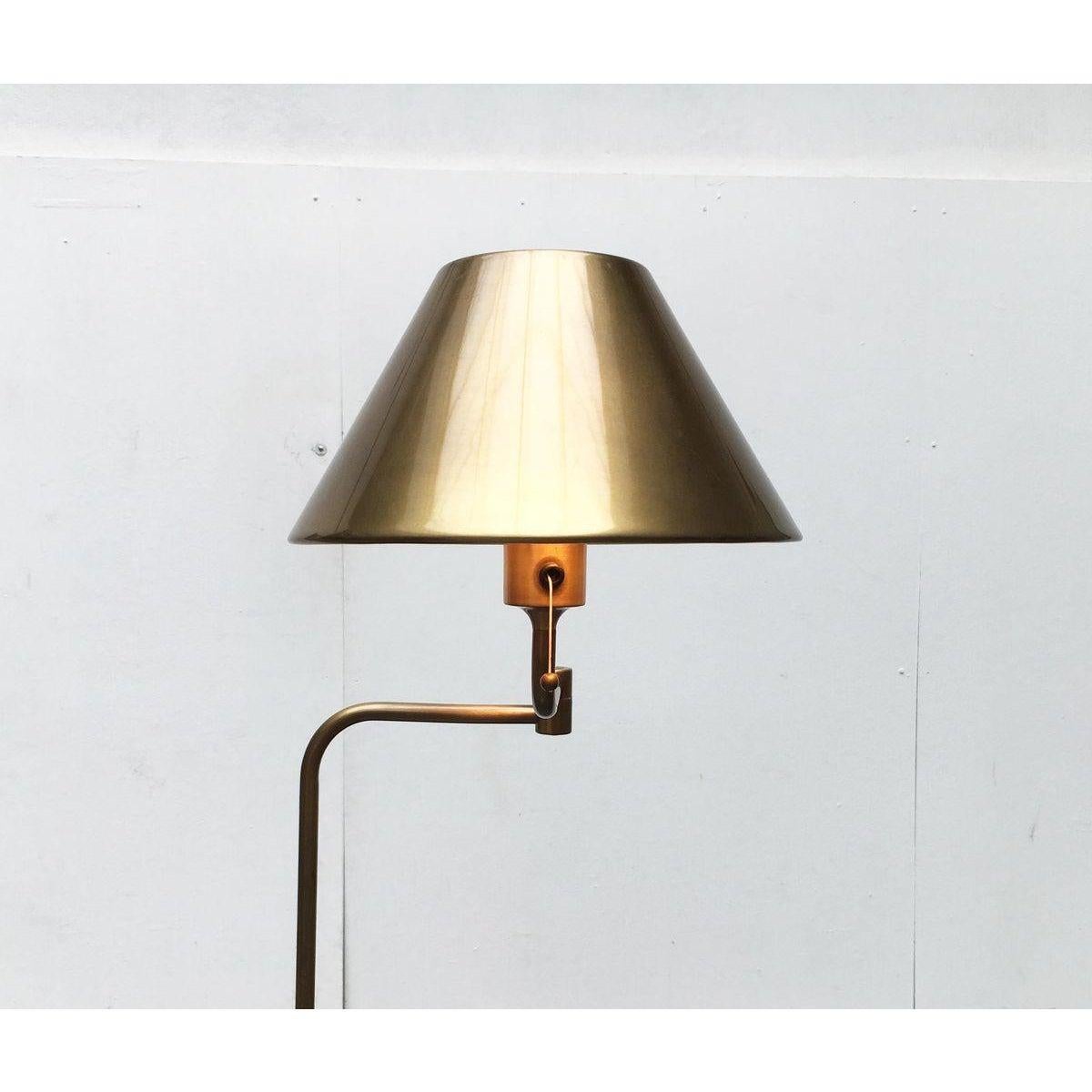 Métal Lampadaire Lesan de style Hollywood Regency en laiton allemand, 1970 en vente
