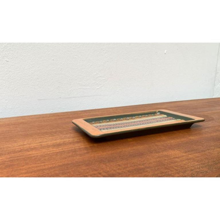 Alter deutscher Keramikteller aus der Keramik Manufaktur Kupfermühle, 1970er Jahre im Angebot 7