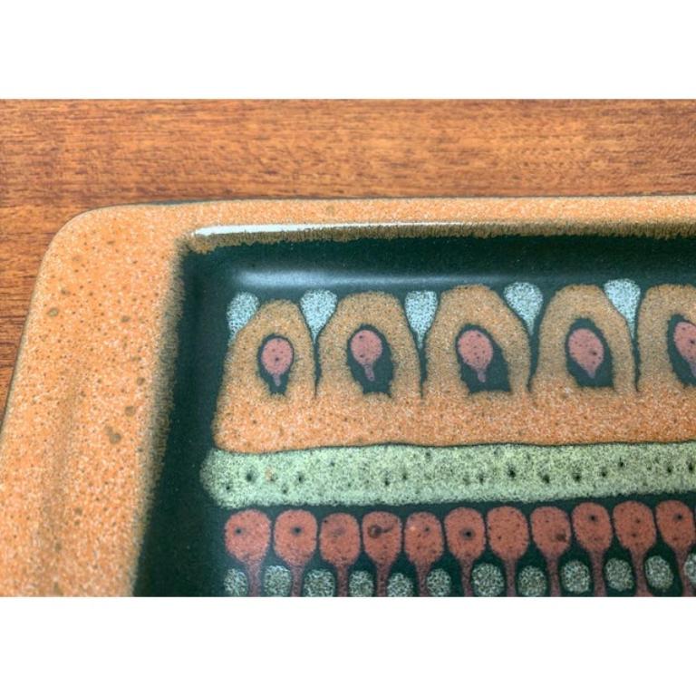 Alter deutscher Keramikteller aus der Keramik Manufaktur Kupfermühle, 1970er Jahre (Deutsch) im Angebot