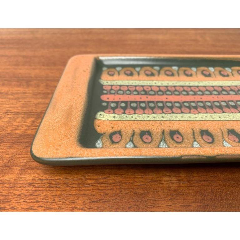 Alter deutscher Keramikteller aus der Keramik Manufaktur Kupfermühle, 1970er Jahre im Angebot 3